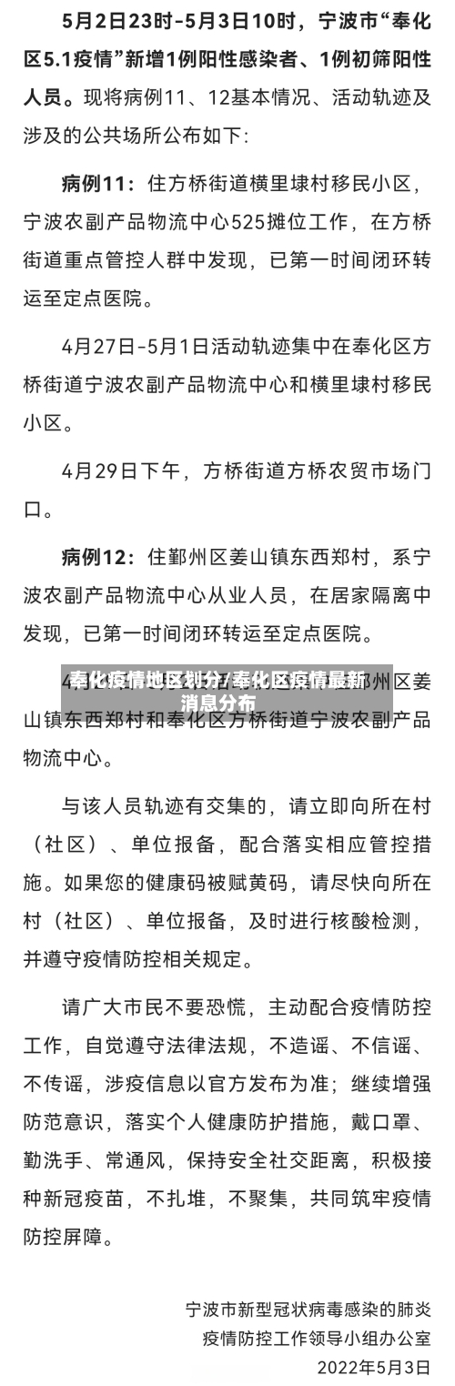 奉化疫情地区划分/奉化区疫情最新消息分布
