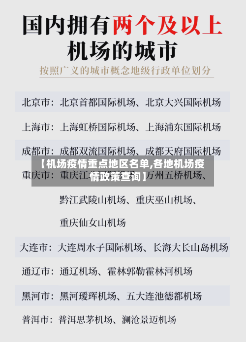 【机场疫情重点地区名单,各地机场疫情政策查询】-第3张图片