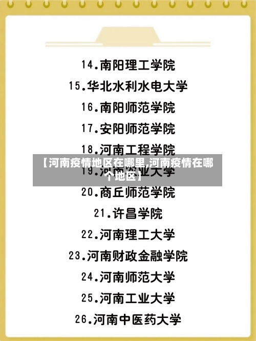 【河南疫情地区在哪里,河南疫情在哪个地区】