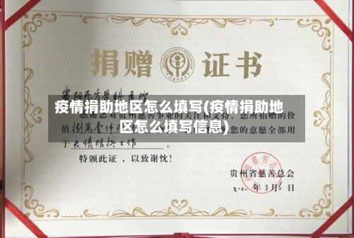 疫情捐助地区怎么填写(疫情捐助地区怎么填写信息)-第3张图片