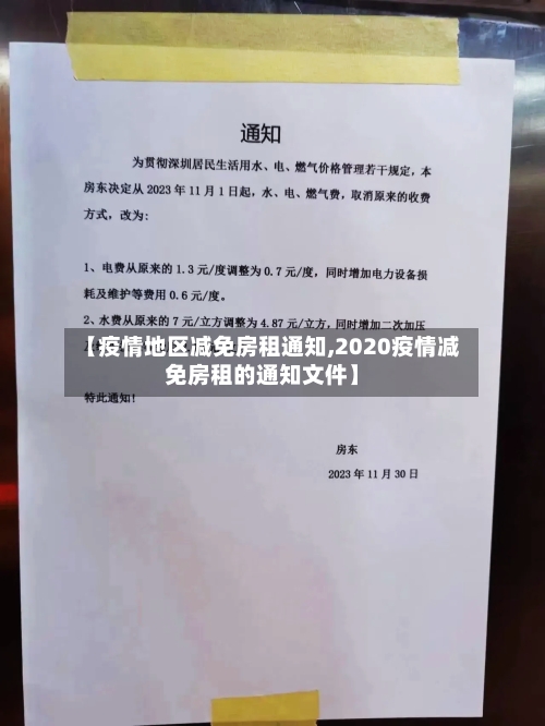 【疫情地区减免房租通知,2020疫情减免房租的通知文件】-第2张图片