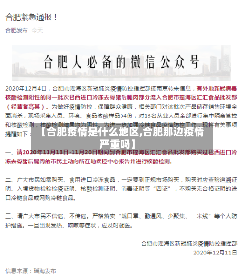 【合肥疫情是什么地区,合肥那边疫情严重吗】-第3张图片