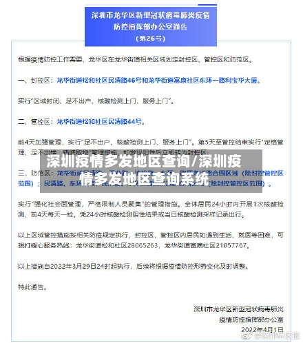 深圳疫情多发地区查询/深圳疫情多发地区查询系统