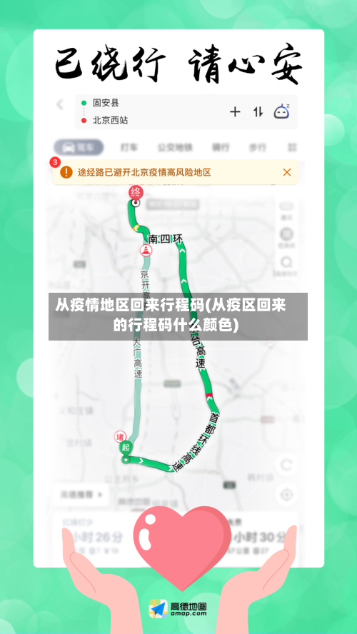从疫情地区回来行程码(从疫区回来的行程码什么颜色)