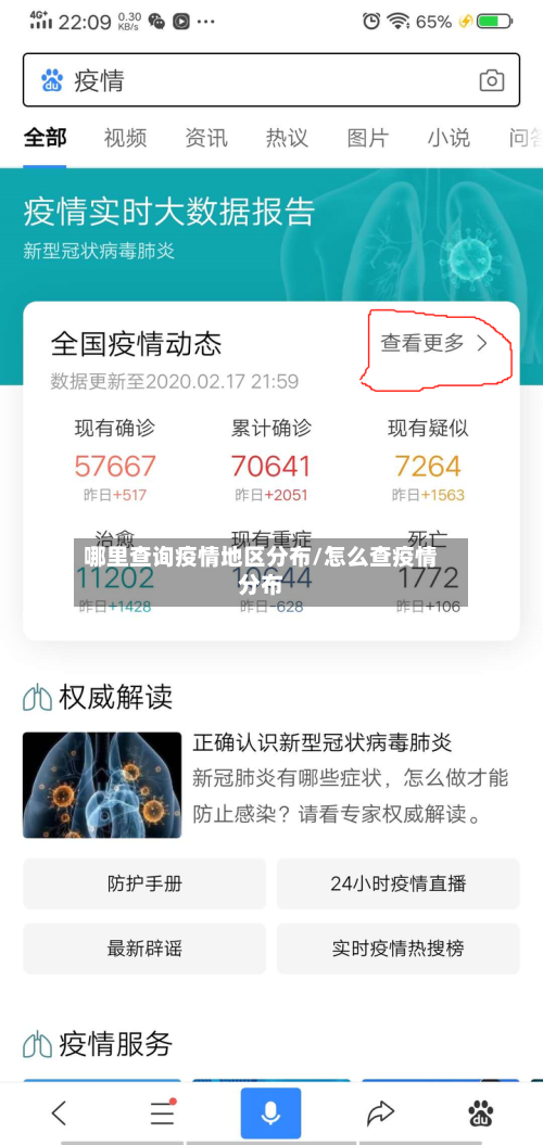 哪里查询疫情地区分布/怎么查疫情分布
