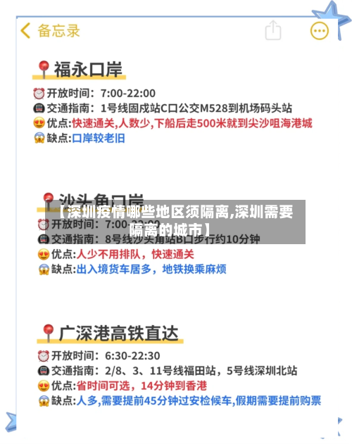 【深圳疫情哪些地区须隔离,深圳需要隔离的城市】-第2张图片