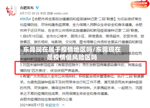 东莞现在属于疫情地区吗/东莞现在是疫情低风险区吗-第3张图片