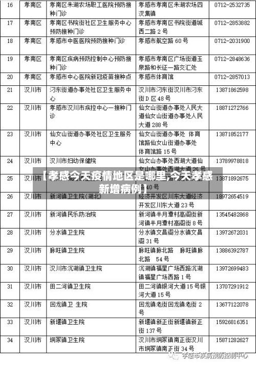 【孝感今天疫情地区是哪里,今天孝感新增病例】-第2张图片