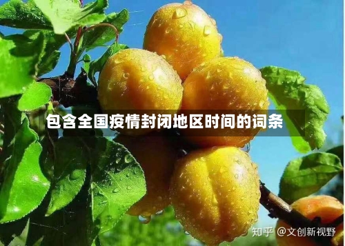 包含全国疫情封闭地区时间的词条