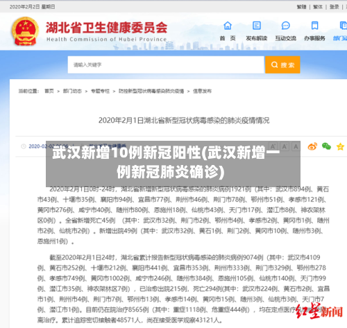 武汉新增10例新冠阳性(武汉新增一例新冠肺炎确诊)