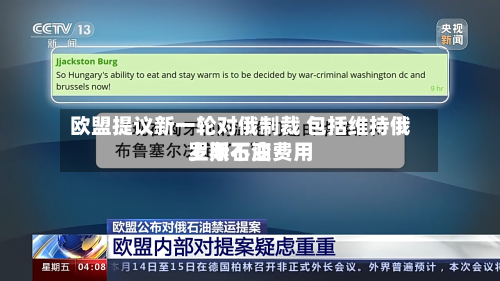欧盟提议新一轮对俄制裁 包括维持俄罗斯石油费用上限不变-第2张图片