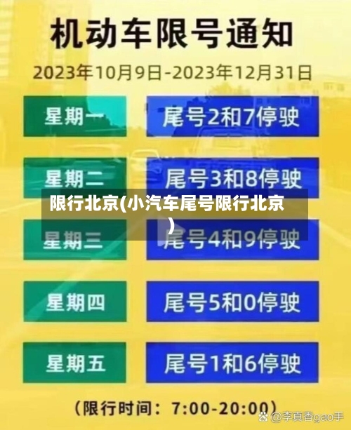 限行北京(小汽车尾号限行北京)