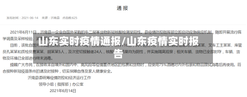 山东实时疫情通报/山东疫情实时报告