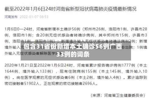 包含31省份新增本土确诊56例广西33例的词条-第3张图片