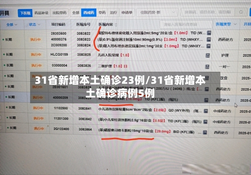 31省新增本土确诊23例/31省新增本土确诊病例5例