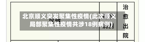 北京顺义突发聚集性疫情(此次顺义局部聚集性疫情共涉18例病例)