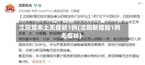 沈阳增本土无症状1例(沈阳新增加1例无症状)-第3张图片