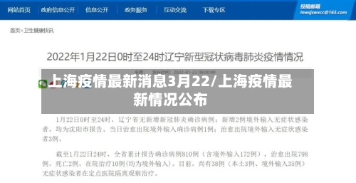 上海疫情最新消息3月22/上海疫情最新情况公布
