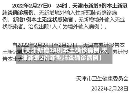 【天津新增28例本土确诊病例,天津新增2例新型肺炎确诊病例】-第3张图片