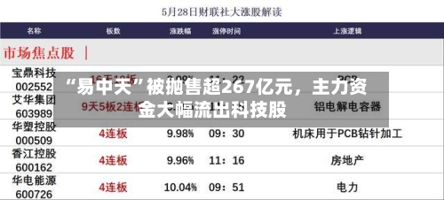 “易中天”被抛售超267亿元，主力资金大幅流出科技股-第2张图片