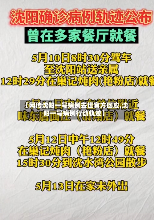 【网传沈阳一号病例去世官方回应,沈阳一号病例行动轨迹】-第2张图片