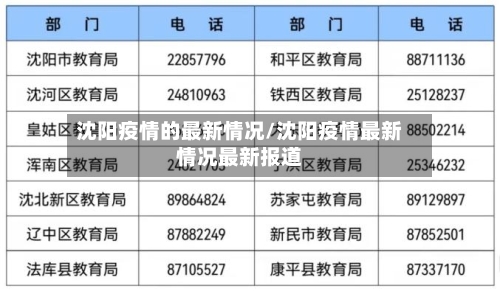 沈阳疫情的最新情况/沈阳疫情最新情况最新报道