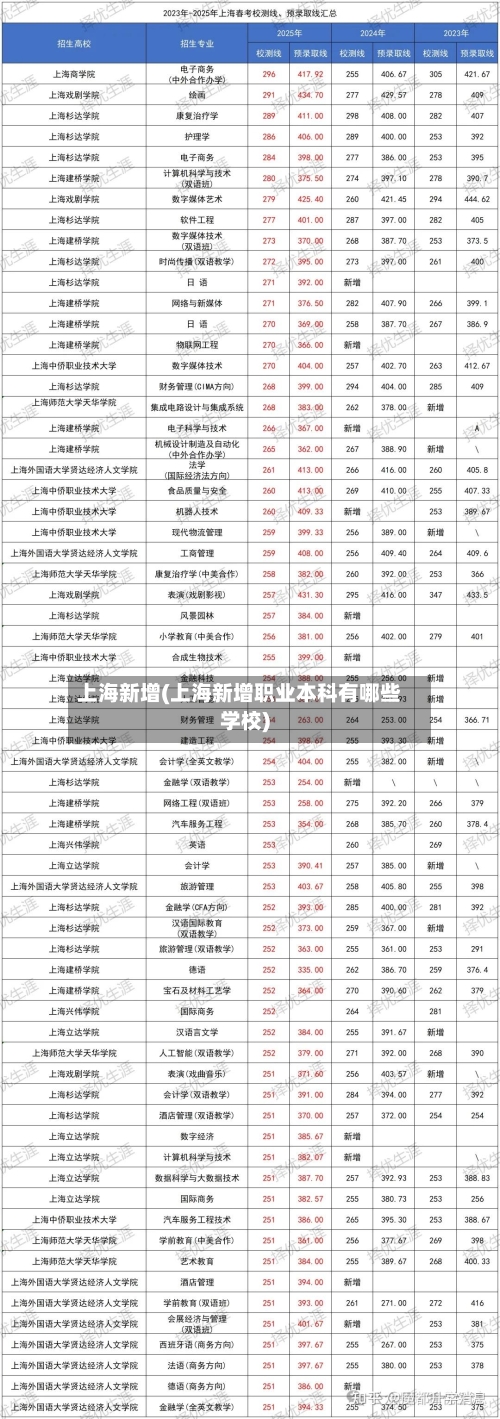 上海新增(上海新增职业本科有哪些学校)-第2张图片