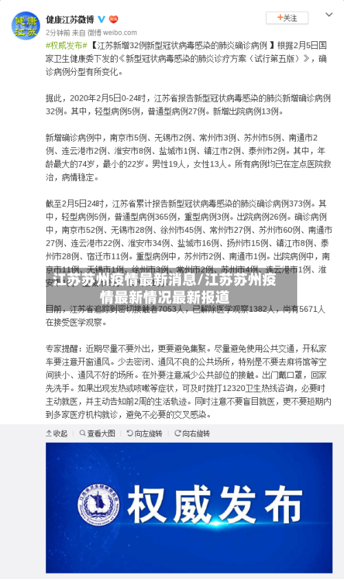 江苏苏州疫情最新消息/江苏苏州疫情最新情况最新报道
