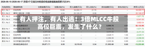 有人押注，有人出逃！3倍MLCC牛股高位巨震，发生了什么？-第3张图片