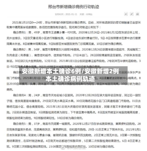 安徽新增本土确诊6例/安徽新增2例本土确诊病例轨迹-第3张图片