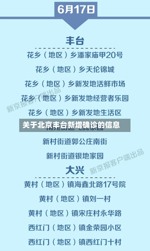 关于北京丰台新增确诊的信息-第2张图片