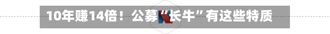 10年赚14倍！公募“长牛	”有这些特质-第2张图片
