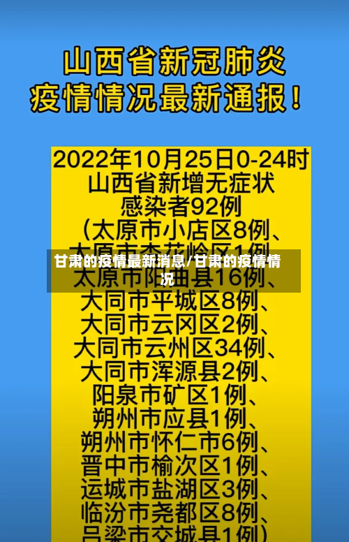 甘肃的疫情最新消息/甘肃的疫情情况