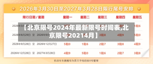 【北京限号2024年最新限号时间表,北京限号20214月】-第2张图片