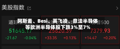 阿斯麦、Besi、英飞凌、意法半导体等欧洲半导体股下跌3%至7%