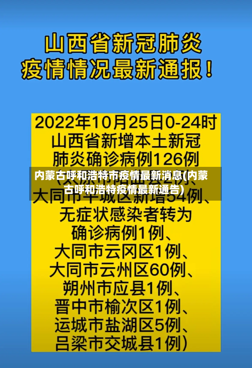 内蒙古呼和浩特市疫情最新消息(内蒙古呼和浩特疫情最新通告)-第2张图片