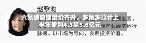六氟磷酸锂量价齐升，多氟多预计上半年盈利4.5至5.6亿元-第3张图片