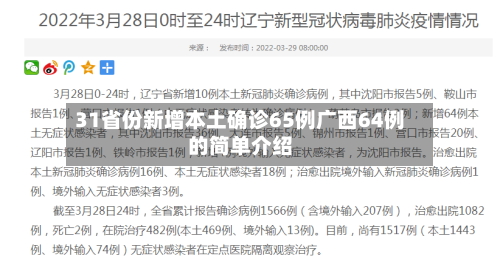 31省份新增本土确诊65例广西64例的简单介绍