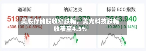 美股存储股收窄跌幅，美光科技跌幅收窄至4.5%-第2张图片