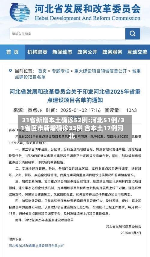 31省新增本土确诊52例:河北51例/31省区市新增确诊33例 含本土17例河北-第3张图片