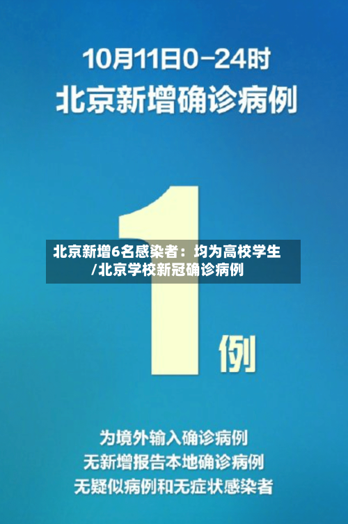 北京新增6名感染者:均为高校学生/北京学校新冠确诊病例-第2张图片